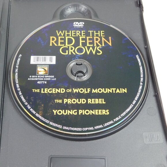 Where Red Fern Grows 1974 DVD 2015 Three Bonus Films Proud Rebel Young Pioneers - Picture 4 of 6